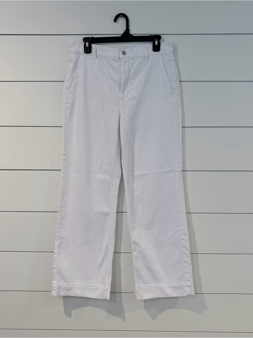 J.Crew White Wide Leg Jeans Coastal Quiet Luxury Chic 29 Summer Brunch